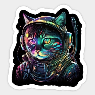 Space Cat: Cat Astronaut in Space Sticker
